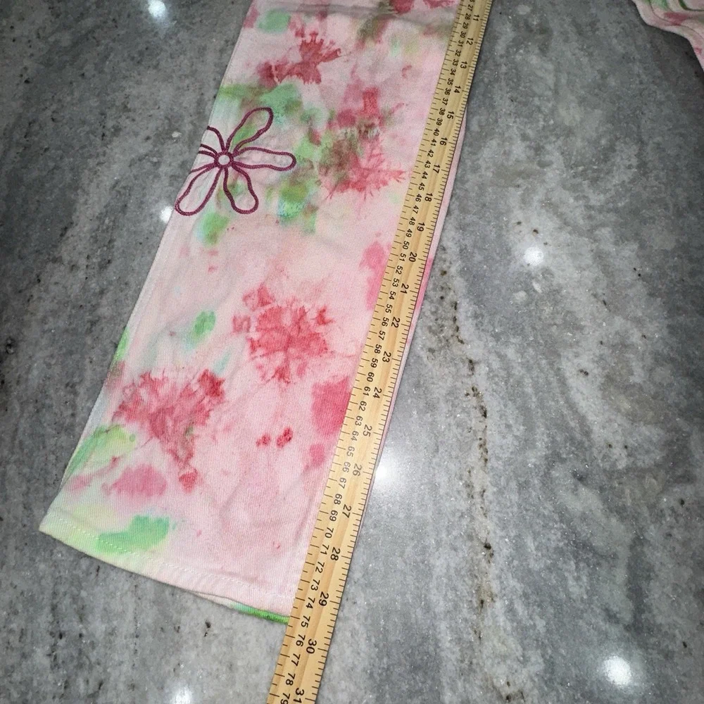 Pacsun‎ Women's 28x30 Tie Dye Embroidered Carpenter Jeans Festival Hippie